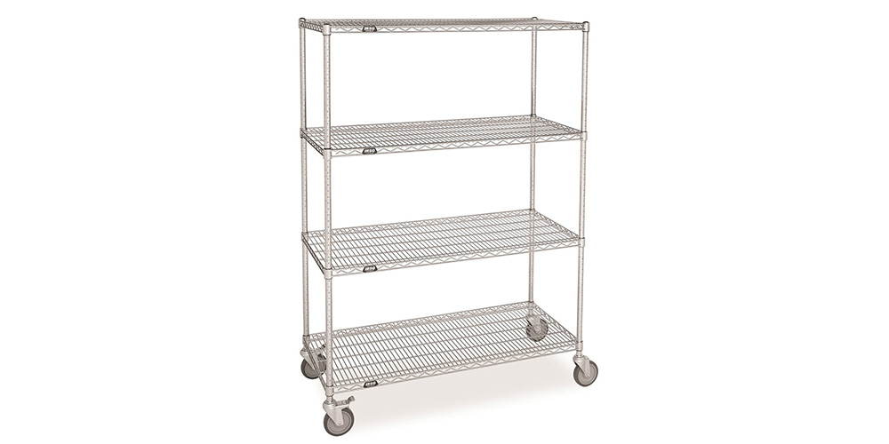 4-Shelf Mobile Wire Cart